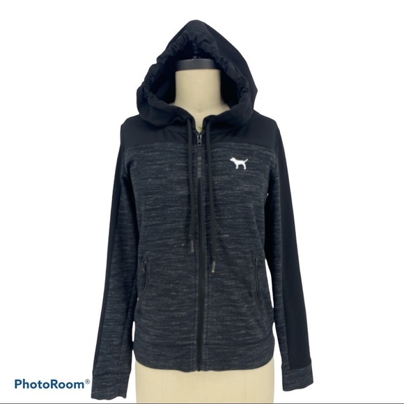 Pink VS Black and mingle gray Graphic Hoodie - Picture 2 of 6